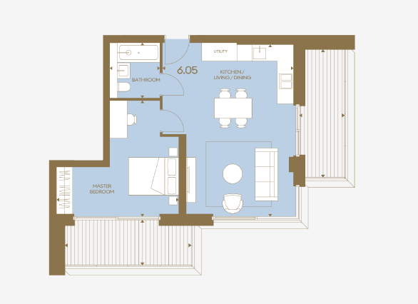 Floor Plan | The Haydon 1 bedroom in City of London